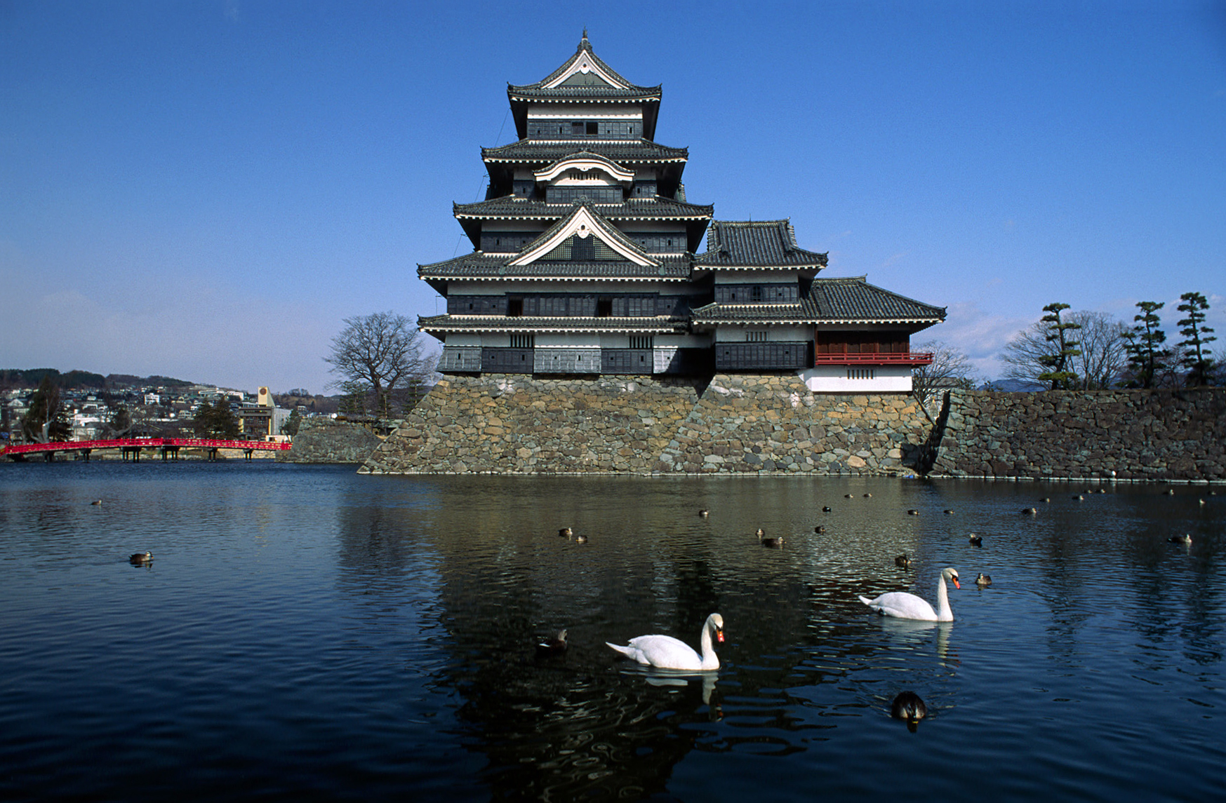 страны архитектура Замок Мацумото япония country architecture Castle Matsumoto Japan скачать